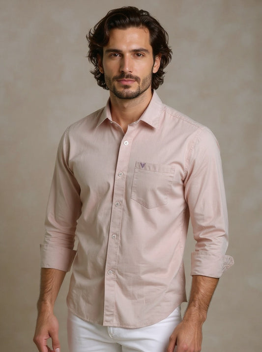 Everyday Elegance Mens Cotton Shirt – Blush