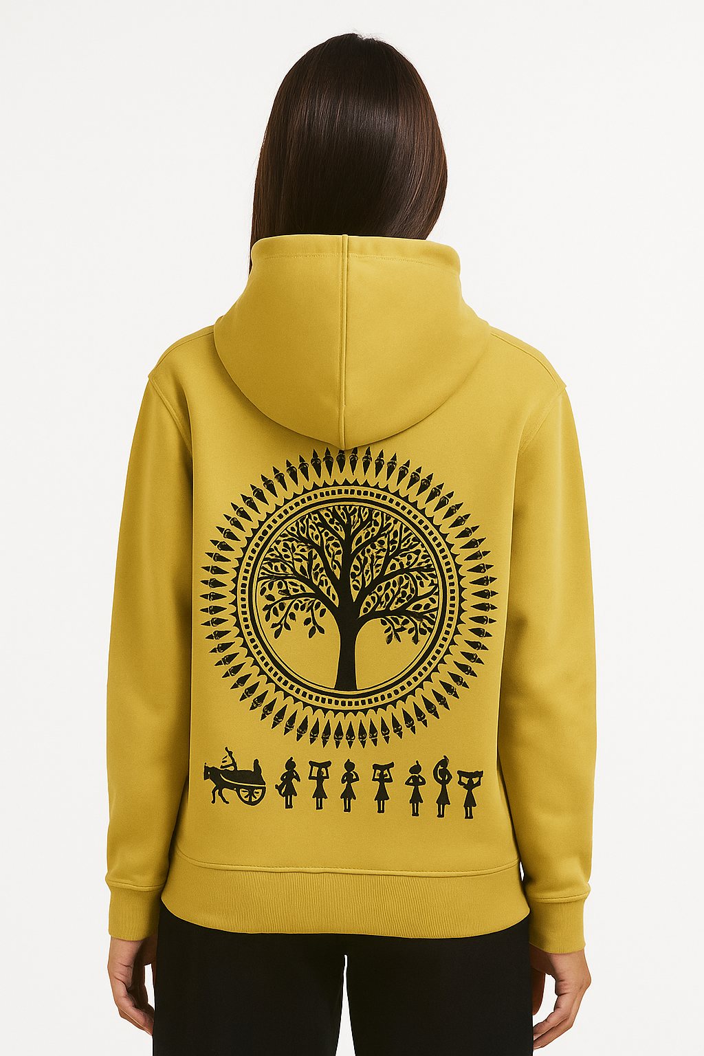 | NTYM | BEIGE HOODIE with Warli Embroidery | Unisex |