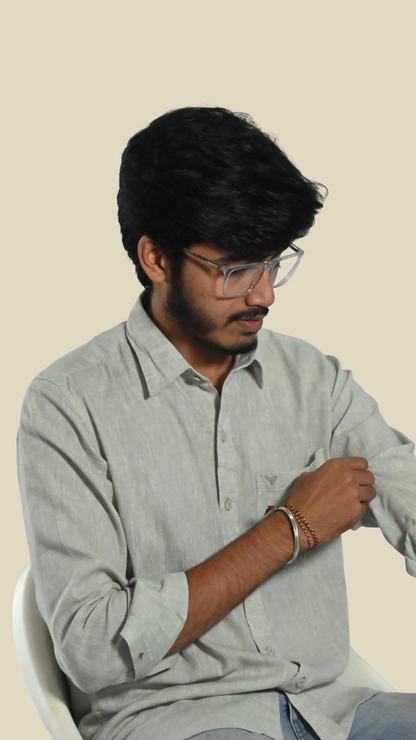 Forest Mist Cotton Linen Shirt