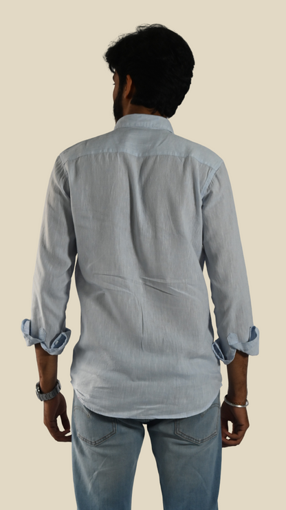 Ocean Mist Cotton Linen Shirt