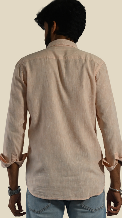 Coral Mist Cotton Linen Shirt