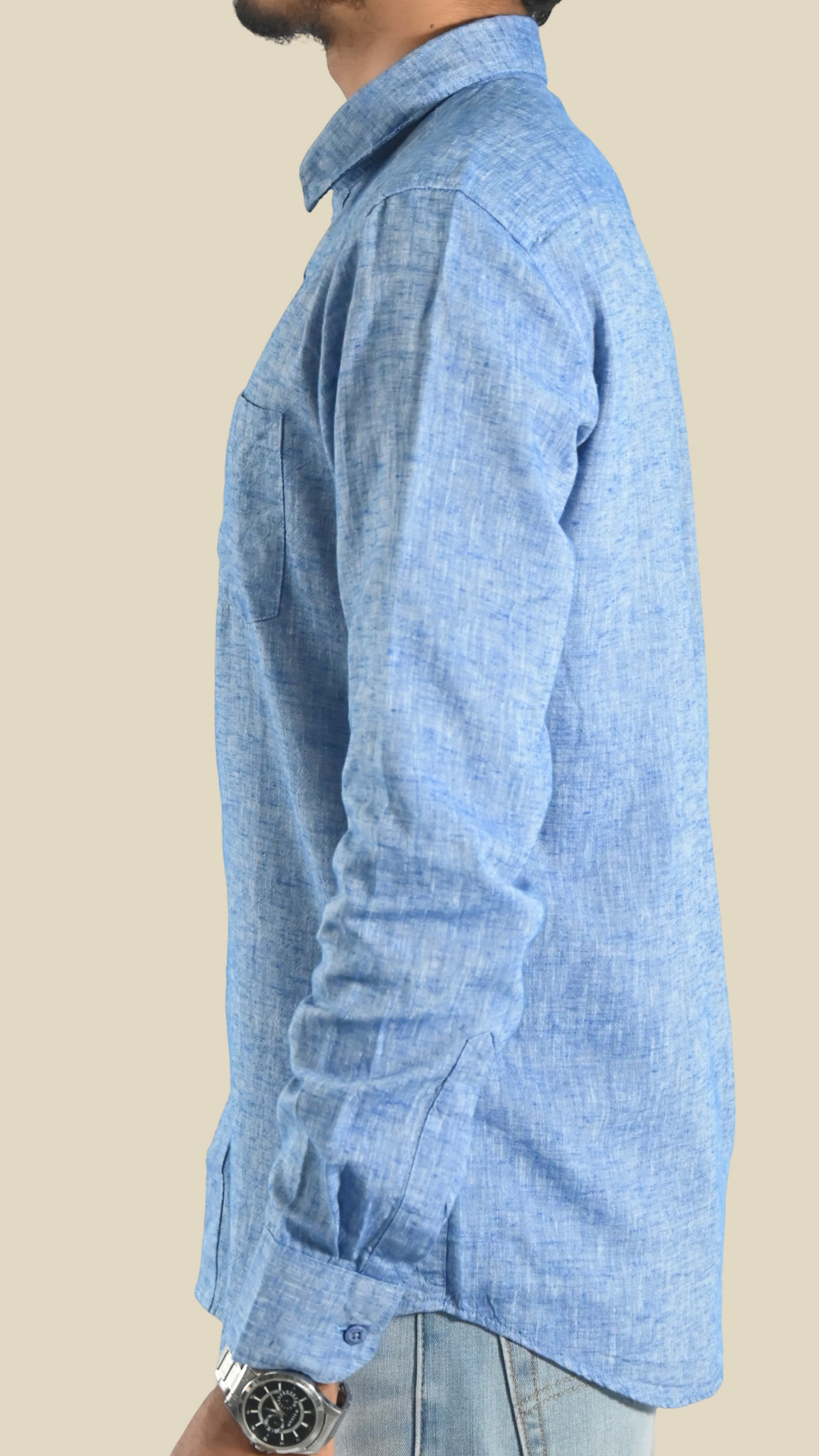 Skyline Mist Cotton Linen Shirt