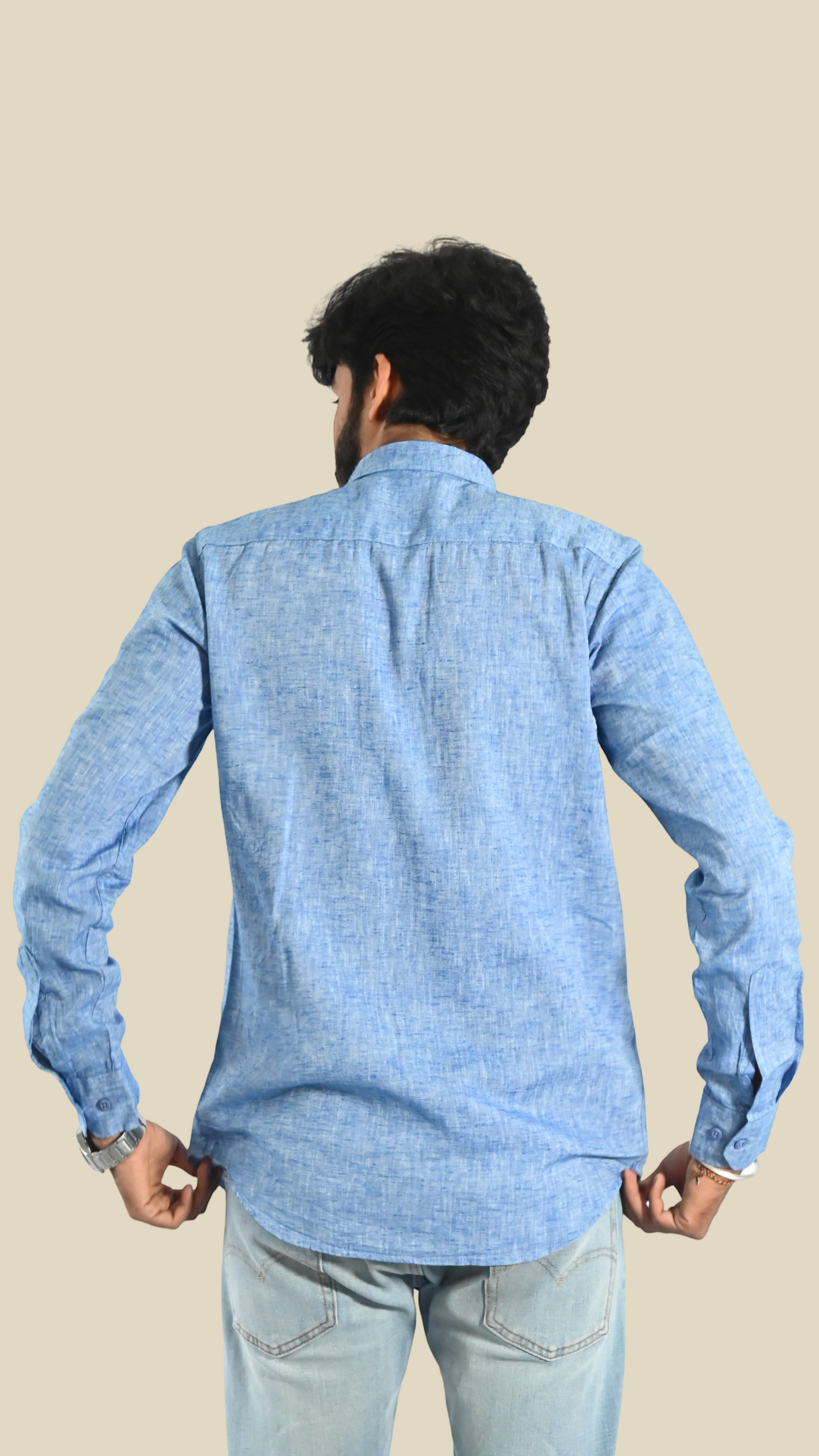 Skyline Mist Cotton Linen Shirt
