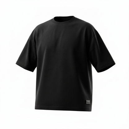 BLACK BOXY T SHIRT
