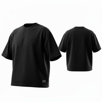 BLACK BOXY T SHIRT