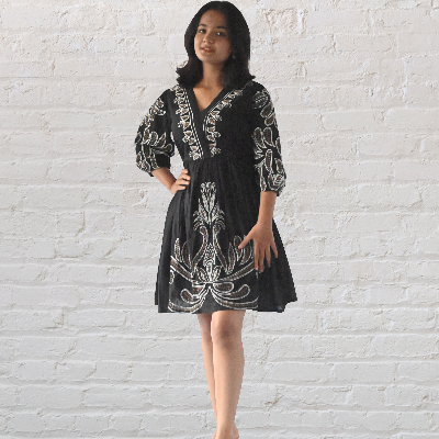 | NTYM | Black Boho COTTON DRESS