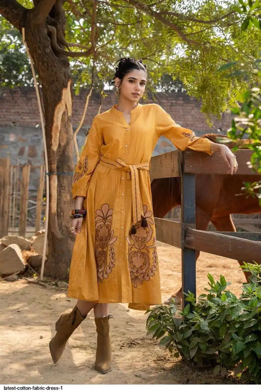 | NTYM | Mustard COTTON DRESS