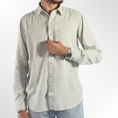 Forest Mist Cotton Linen Shirt