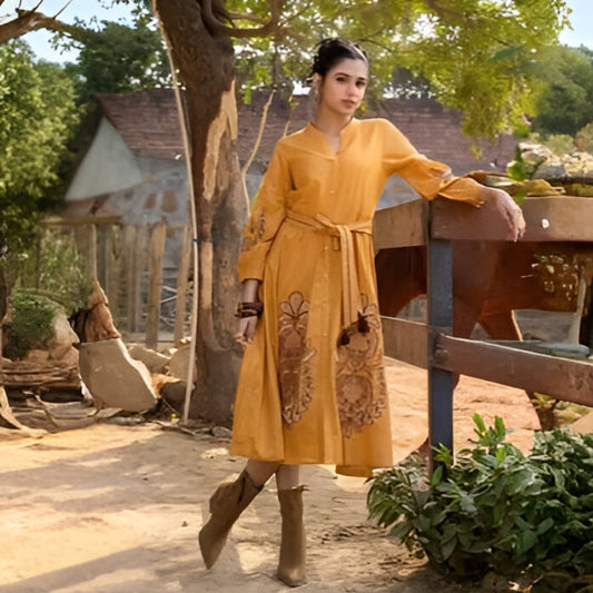 | NTYM | Mustard COTTON DRESS