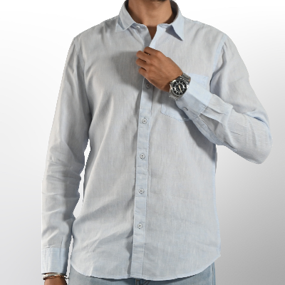 Ocean Mist Cotton Linen Shirt