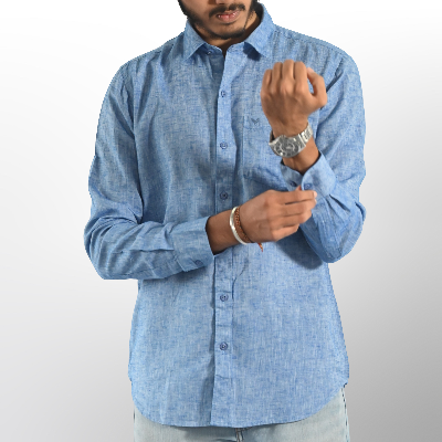 Skyline Mist Cotton Linen Shirt